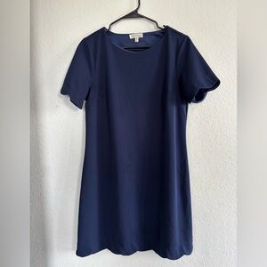 Monteau Navy Blue Short Sleeve Shift Dress
